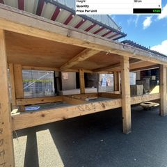 Heavy Duty Wooden Work Bench 124cm Workshop Table