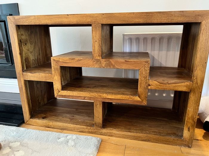 Dark wood heavy book case