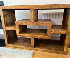 Dark wood heavy book case
