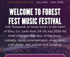 Forest Fest Adult wkend tkt X1 & family camping wkend pass