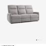3 seater reclining sofa. Light grey. Image 2