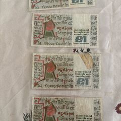 1 pound punt irish notes used for 10 euro each