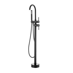 Freestanding Bathtub Faucet, Floor Mount, Freestanding Tub Filler, Shower Mixer Taps, Two Water Modes, 360 Swivel Spout, for Bathing & Showering Pet B