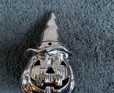 Pumpkin silver ornament