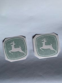 John Deere Deers decals stickers x 2
