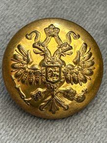 15 Antique Imperial Russian Military Uniform Buttons   Double Headed Eagle Emblem 19th Century