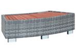 Spa Step Grey Poly Rattan 92x45x25 cm