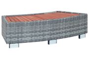 Spa Step Grey Poly Rattan 92x45x25 cm