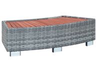 main image for ad Spa Step Grey Poly Rattan 92x45x25 cm