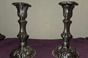 Pair of Silver Art Nouveau Candlestick Holders