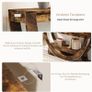 160cm Console Table, 2-Tier Hallway Table with Shelves, Rustic Wooden Sofa Table, Narrow Entryway Table for Living Room, Entrance & Foyer Image 4