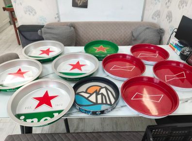 Beer trays Heineken, Irelands edge, budweiser