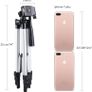 Camera Phone Tripod, 42 Inch Lightweight Aluminum Phone Tripod, Travel Tripod for Cellphone and Camera + Universal Smartphone Tripod Holder Mount + Carrying Bag Image 4
