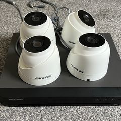 Hikvision 8-Channel DVR with 4 Cameras (Working Condition)