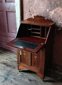 A Victorian inlaid mahogany Writing Bureau