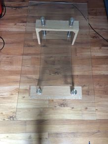 Glass coffee table