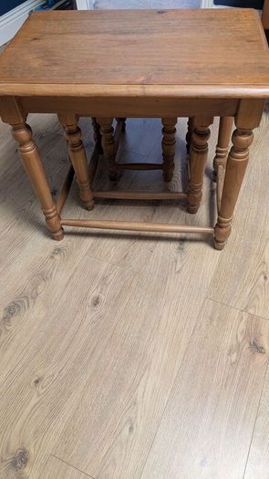 Solid Wood Nest of 3 Tables