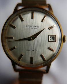 Vintage PATIC - SWISS AUTOMATIC Collection 1960's  GOLD Plated WATCH SWISS made Watch (the watch works well and keeps time)