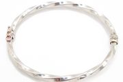 Vintage Sterling Silver Twisted Bangle