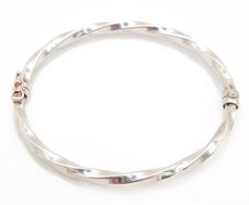 Vintage Sterling Silver Twisted Bangle