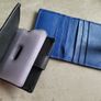New Black Slim Cardholder for Men Women,Credit Card Holder, 24 Card Slots Wallet + Spare Blue Swapable Holder Image 5