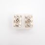 925 Vintage Sterling Silver Kit Heath Studs Image 2