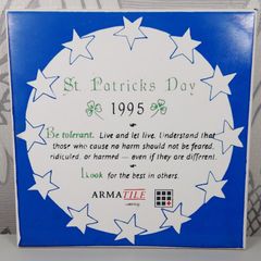 Vintage 1995 st patricks day tile