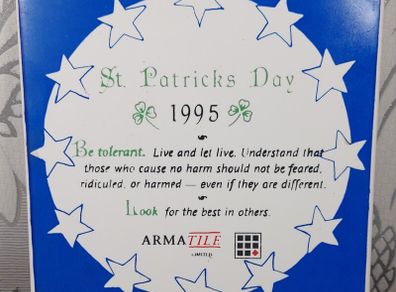 Vintage 1995 st patricks day tile