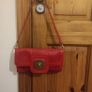 Genuine Longchamp 100% leather red shoulder bag Image 3