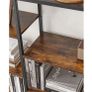 Bookcase with open compartments bookcase with 5 levels, stand shelf, shelf, for living room, bathroom, kitchen, hallway, easy assembly, vintage brown-black Image 3
