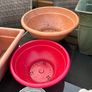 Mixed sizes Ceramic and plastic planters pots Image 9