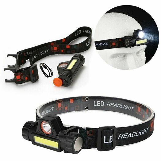 LED Headlamp USB Rechargeable Head Torch Flashlight Headlight Work light Bright