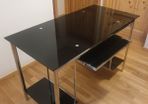 Black glass desk
