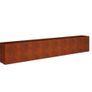 Weathering Steel Garden Rusty  Planter 200 x 40 x 60 cm  Modern Raised Flower Bed Image 2
