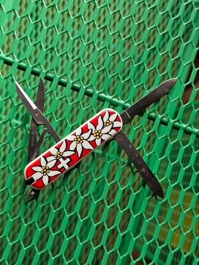 Vintage Wenger Esquire 65mm Swiss Army Knife Discontinued Collectable with Modern Delemont Victorinox Scales
