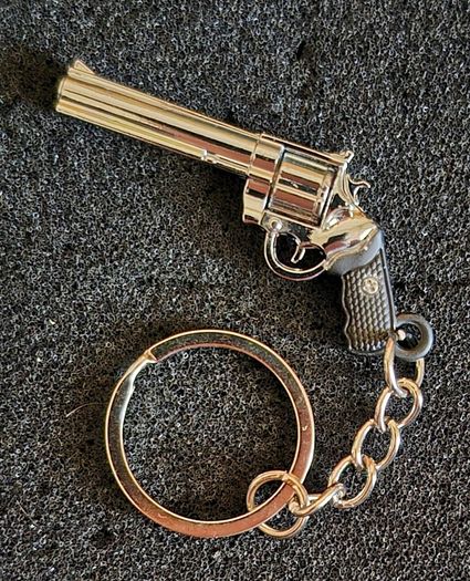 Keyring, firearms, luger. Nagant, glock, colt.