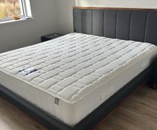 Super King Bed and Mattress with side tables