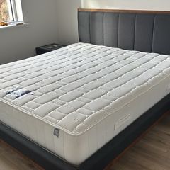 Super King Bed and Mattress with side tables