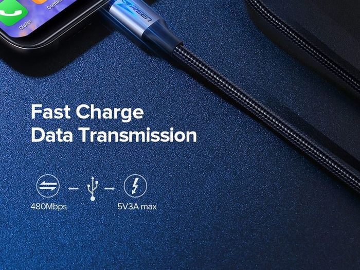 Ugreen 3M USB-C Fast Charging QC 3.0/2.0 & Data Sync Nylon Braided Cable (Brand New/Warranty)