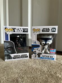 Star Wars Funko Pop Bundle | Captain Rex #274 2018 Fall Convention Exclusive + Darth Vader #597