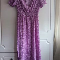 Floral Lilac and White Summer Dress