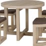 Cambourne Stowaway Dining Set in Sonoma Oak Effect Veneer/Brown Linen Fleck Image 2