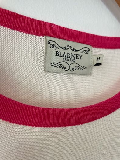 Blarney Ireland pink white light ladies top size 14
