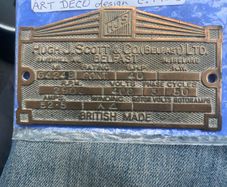 Scott Belfast brass plaque free postage