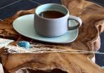 Ogo Living Outo Stoneware Cup and Saucer Dark Grey