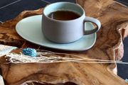 Ogo Living Outo Stoneware Cup and Saucer Dark Grey