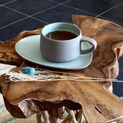 Ogo Living Outo Stoneware Cup and Saucer Dark Grey