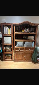 cabinet and shelves