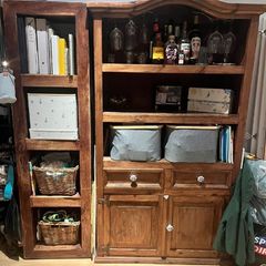 cabinet and shelves