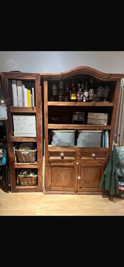 cabinet and shelves